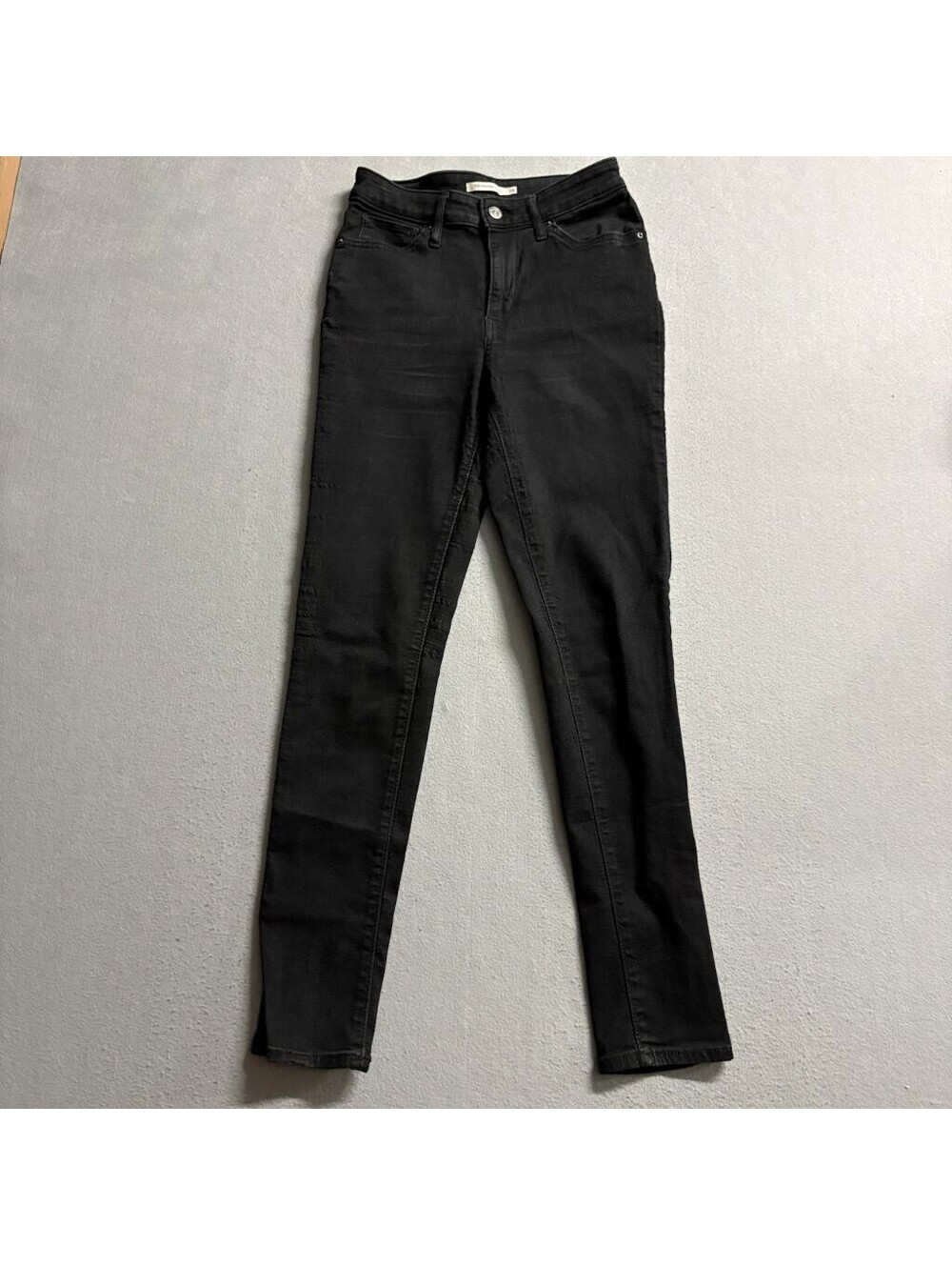 Levi's 721 High Rise Skinny Jeans Womens 28x30 Black Denim Stretch